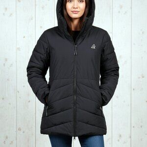 RIPZONE Women's Small Black 10K Waterproof Ski Snowboard Hooded Jacket Coat NWT